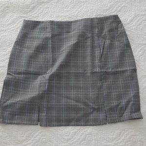 Shien Baby Blue Plad Skirt